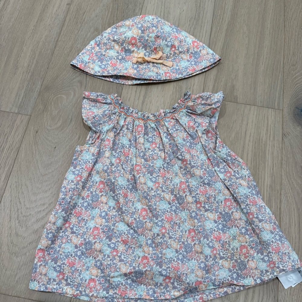 Bonpoint Top and Hat Set